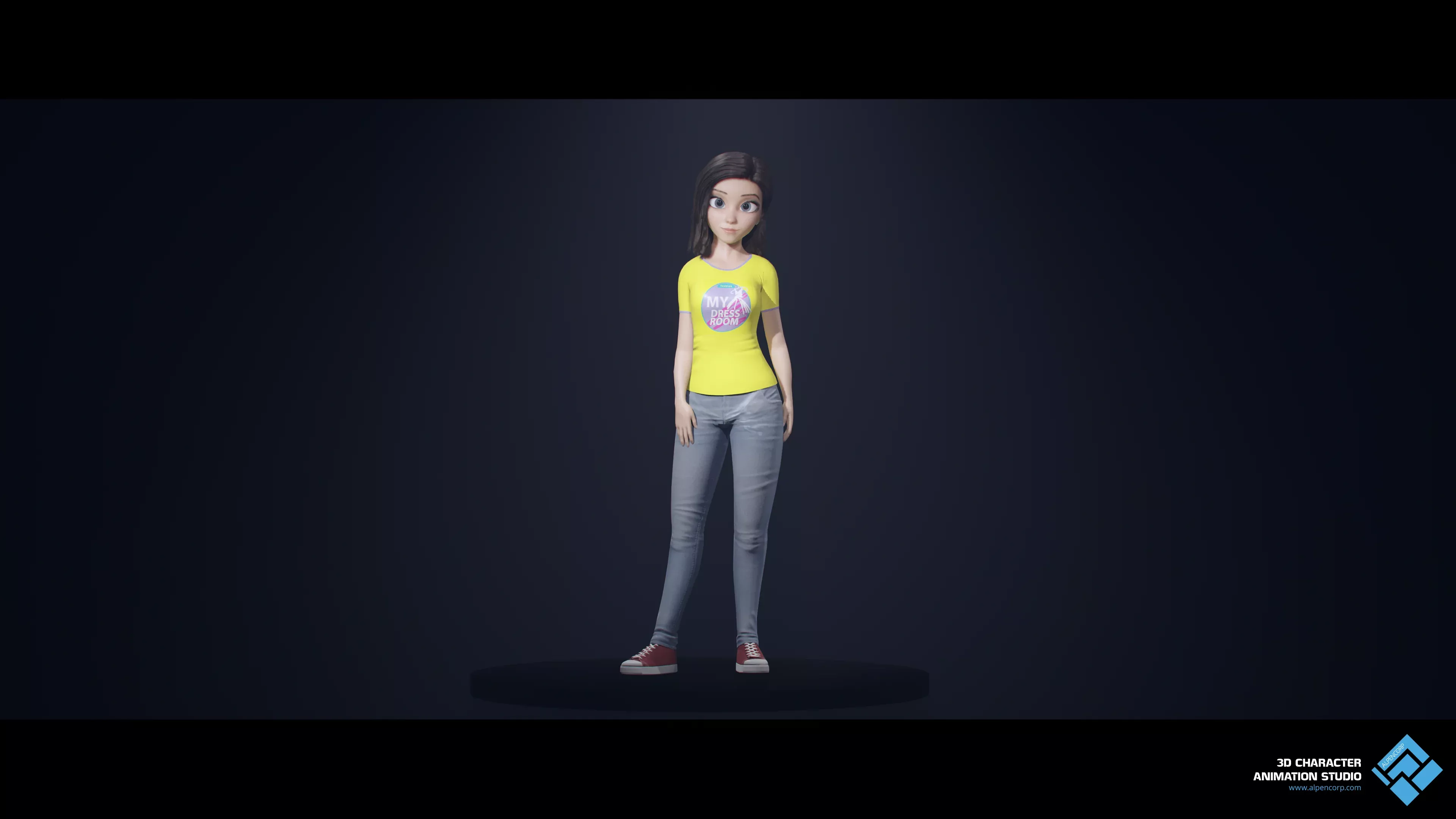 3D character for eShop, the final render full shot.