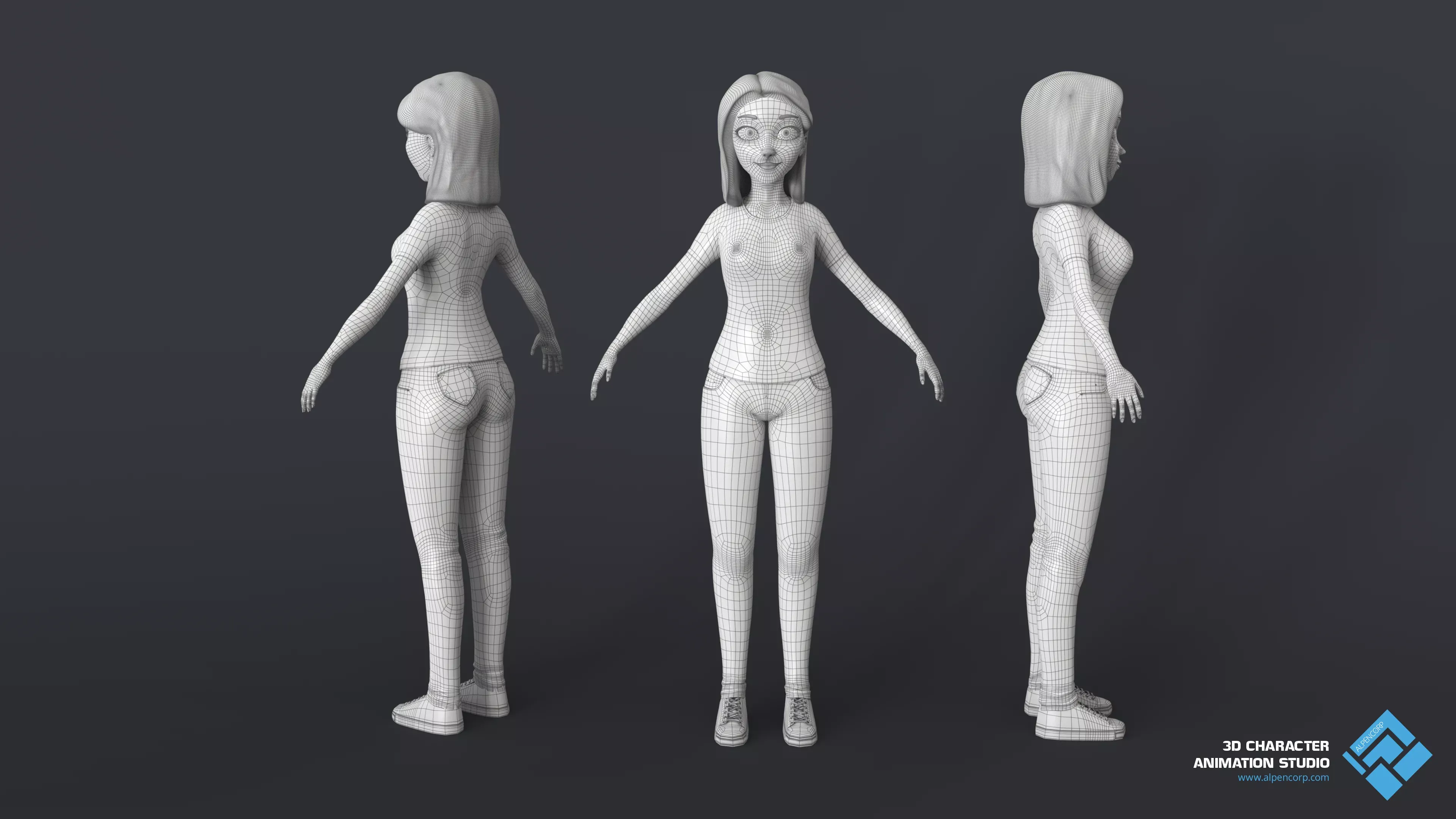 The retopology for 3D character for eShop
